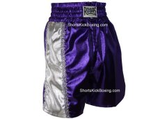 Shorts Boxeo, Profesional, Rosas, Morado Metalico, Mediano