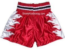 Shorts para Kick Boxing, Muay Thai, Morales, Flamas Blancas