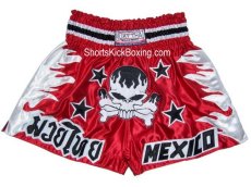 Shorts Kick Boxing, Muay Thai, Morales, Flamas Blancas