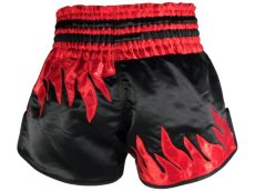 Shorts Muay Thai, Kick Boxing, Pelea, Morales, Craneo Pirata Negro, Mediano, Posterior