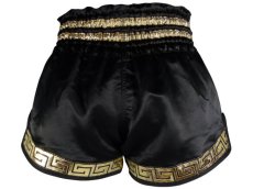 Shorts Muay Thai, Kick Boxing, Pelea, Morales, Greca Azteca Negro, Mediano
