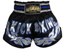 Shorts Muay Thai, Kick Boxing, Pelea, Morales, Grecas Azul, Mediano