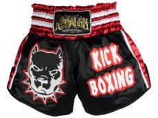 Shorts Muay Thai, Kick Boxing, Pelea, Morales, PitBull Negro, Mediano